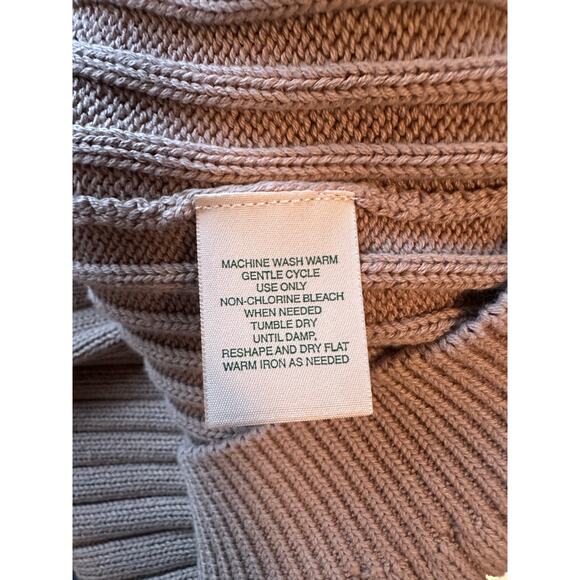 Vintage St. John’s Bay Ribbed Cotton Sweater XXL – Khaki Knit Pullover - Picture 3 of 4